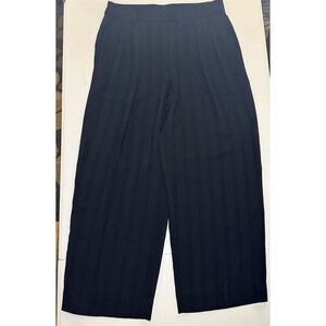 Banana Republic Women's Black Pleated Wide-Leg Pants Size 10 Petites